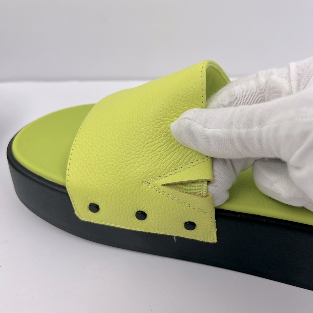 Dr. SCHOLL’S ORIGINAL COLLECTION, PISCES MAX SLIDES, LIME GREEN UPPER LEATHR, 9M - Picture 11 of 17